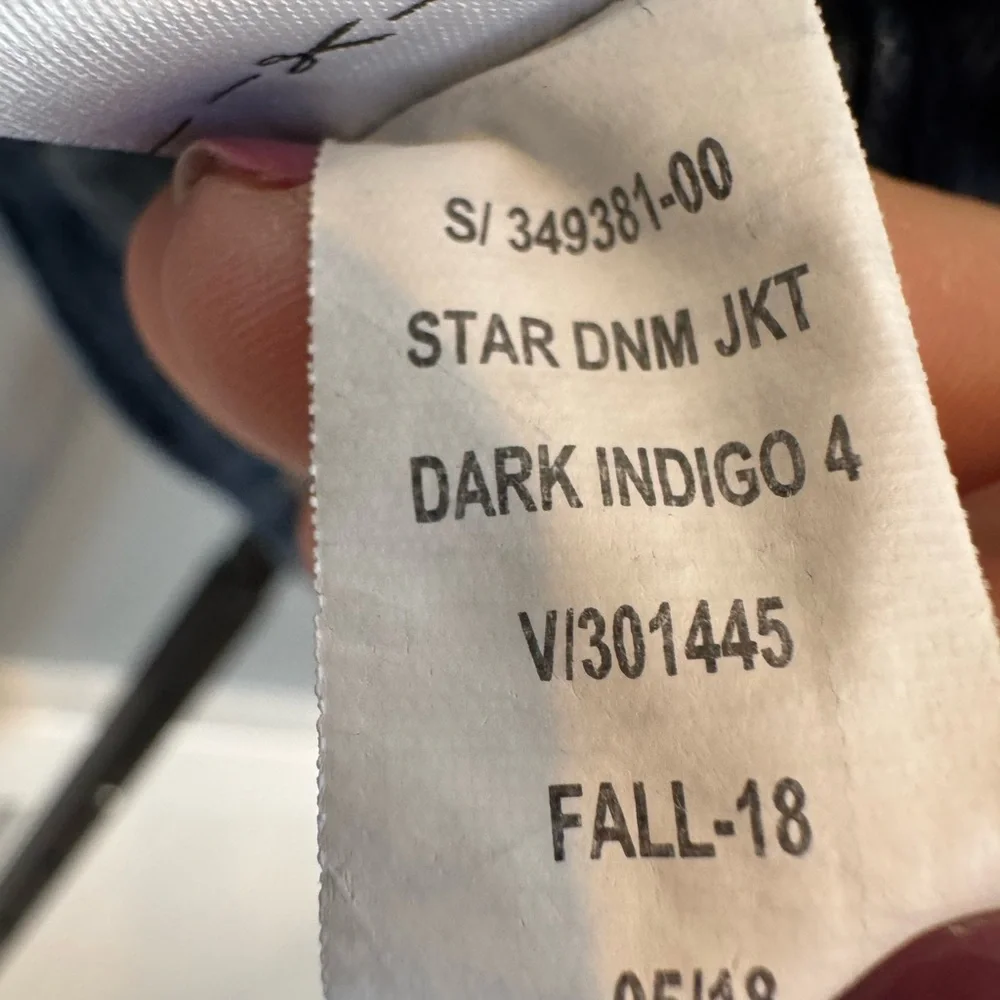 GAP Kids Star‎ Denim Jacket XS 4-5 Shooting Star Peace Sign Dark Indigo